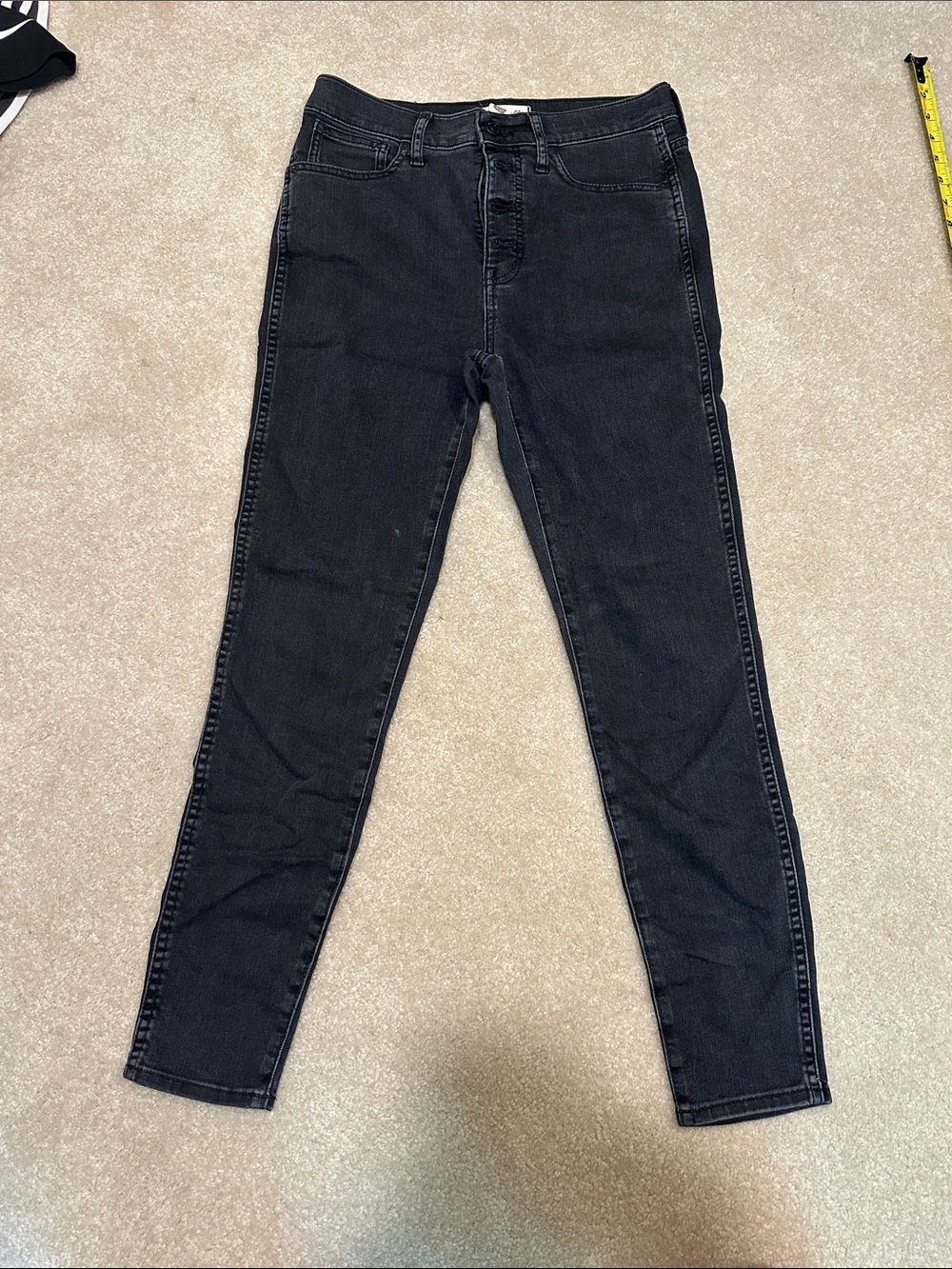 Madewell Dark Gray Denim Jeans with Branded Waist Label